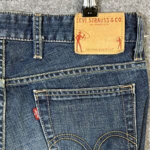 Rare Vintage Levi's Two Low Jeans Men's 30m Blue Whiskered Low Rise Denim Y2K